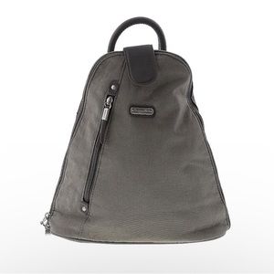 Baggallini Gray Metro Backpack with RFID Wallet Adjustable Zippered Straps